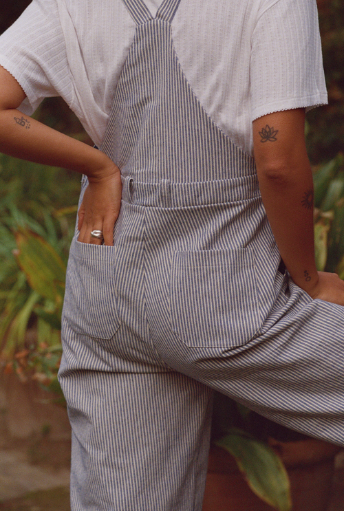 Violaine Romper - Blue stripes