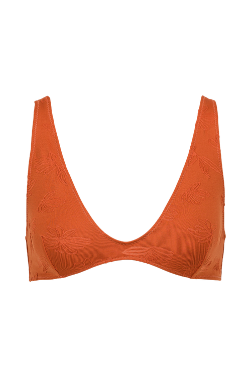 Iroise scarf bikini top - Terracotta