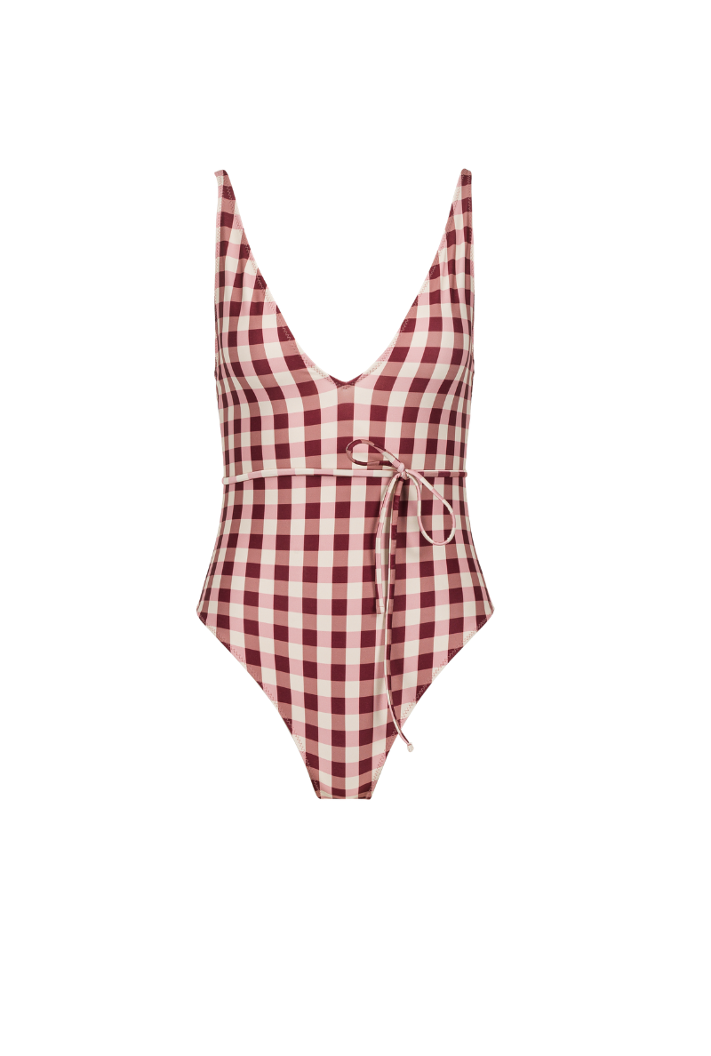 Une pièce Louise - Vichy rose