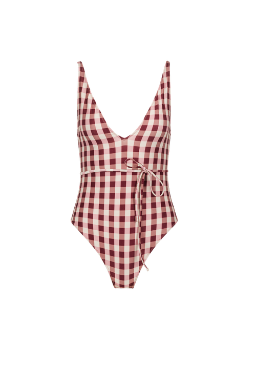 Une pièce Louise - Vichy rose