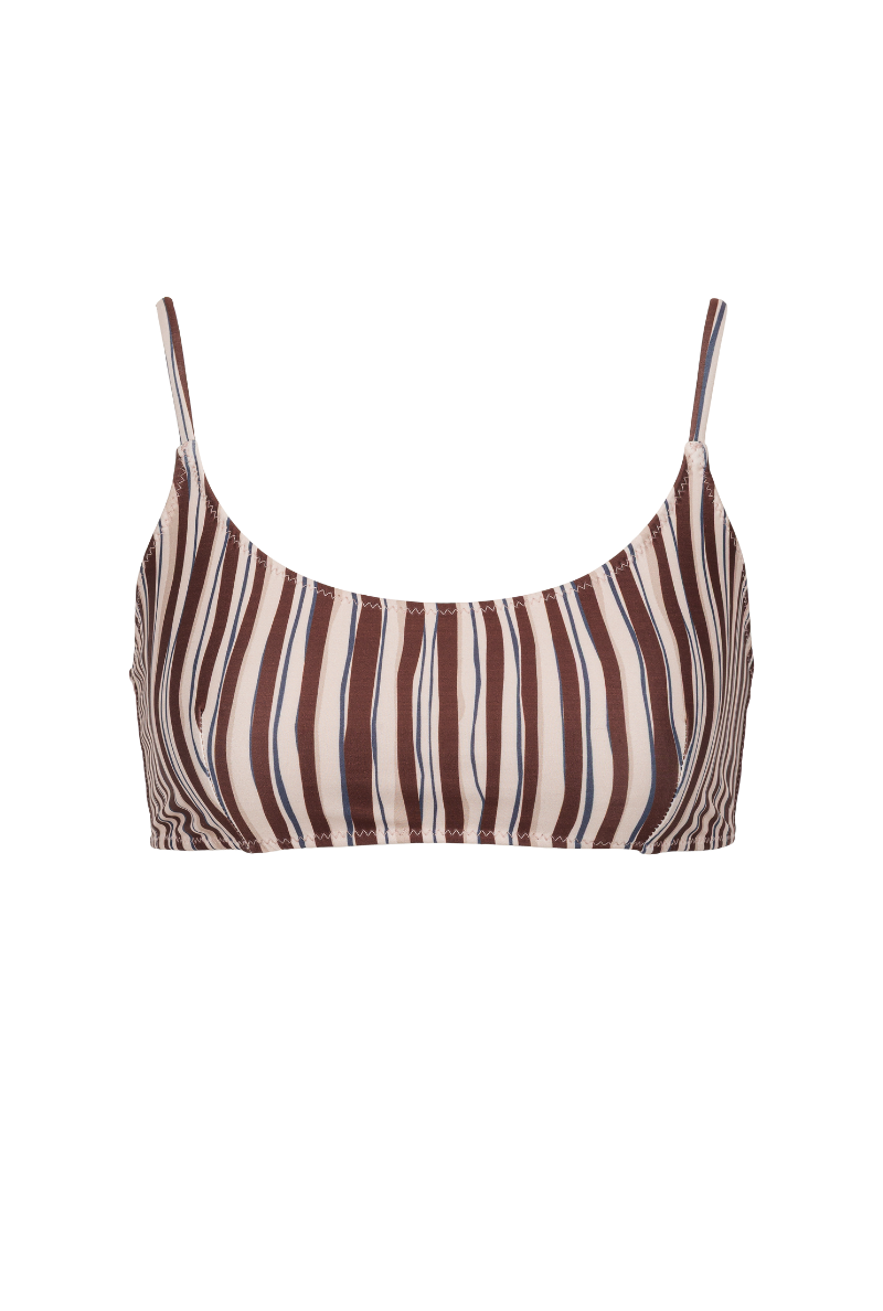 Leslie bralette bikini top - Stripes