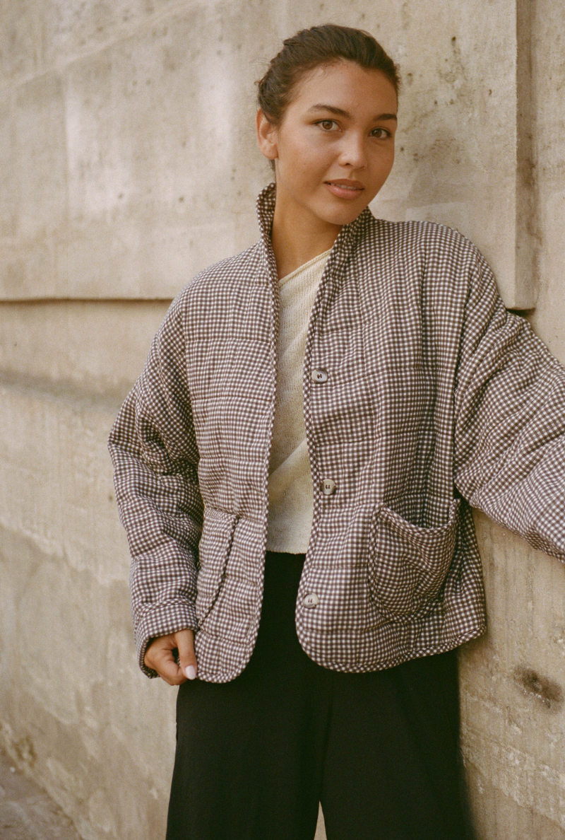 Maia Jacket - Brown Vichy